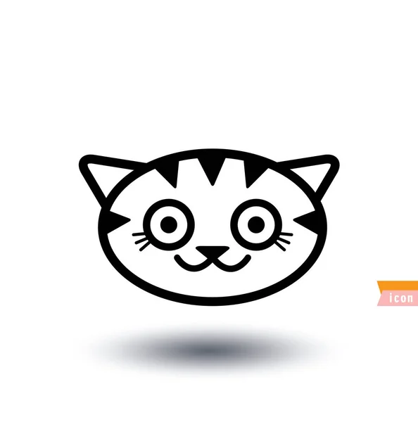 Иконка кота, векторная иллюстрация — стоковый вектор