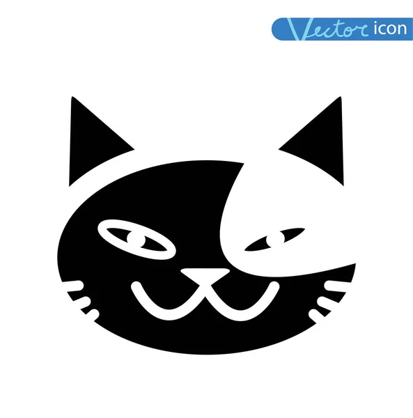 Kat icoon, vector illustratie — Stockvector