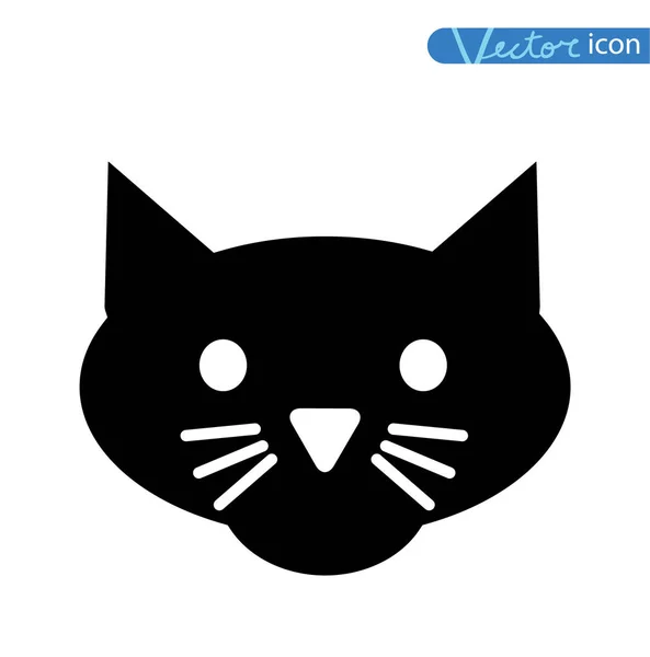 Icona del gatto, illustrazione vettoriale — Vettoriale Stock