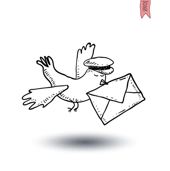 Ícone de pássaro. ilustração vetorial . — Vetor de Stock