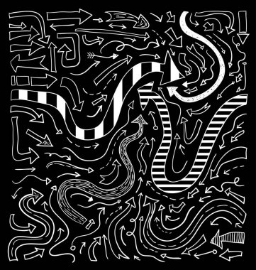 Ok kümesi, vektör illüstrasyonu