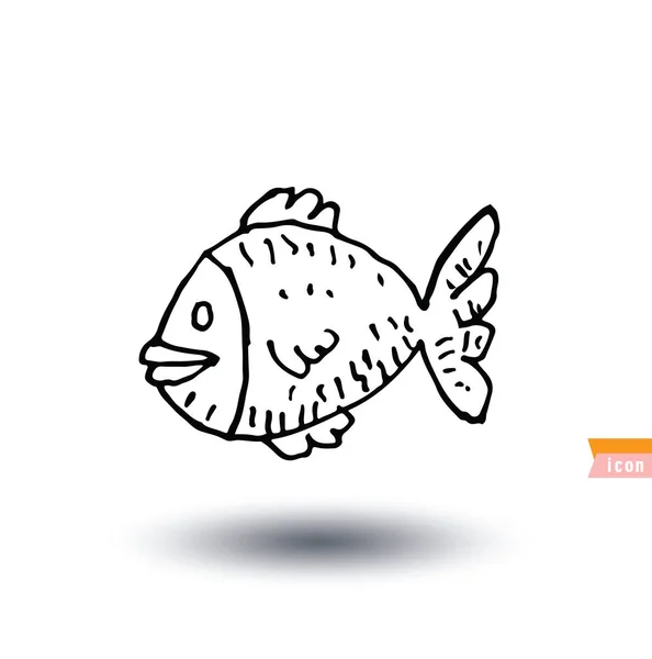 Icono de pescado, ilustración vectorial. — Archivo Imágenes Vectoriales
