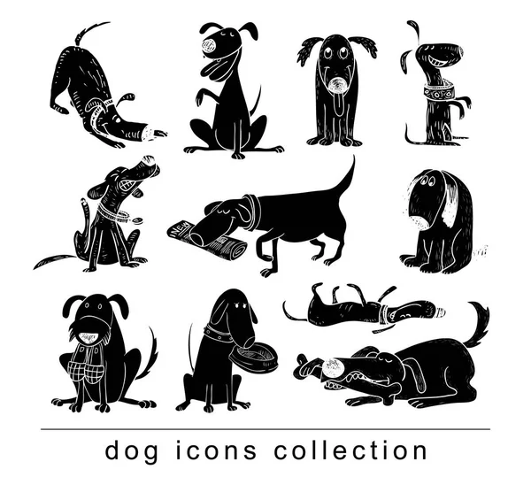 Pet simgeler doodle seti, vektör illüstrasyon. 