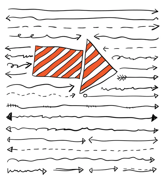 Conjunto de flechas, ilustración vectorial — Archivo Imágenes Vectoriales