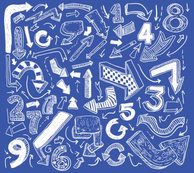 Ok kümesi, vektör illüstrasyonu