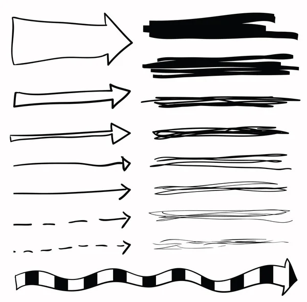 Conjunto de flechas, ilustración vectorial — Archivo Imágenes Vectoriales