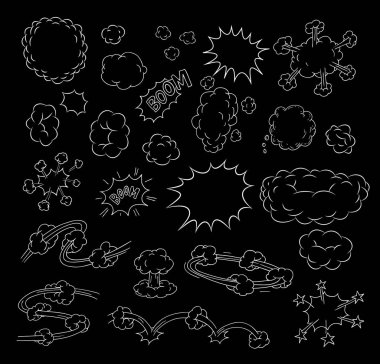 Konuşma baloncukları, vektör illüstrasyonu.