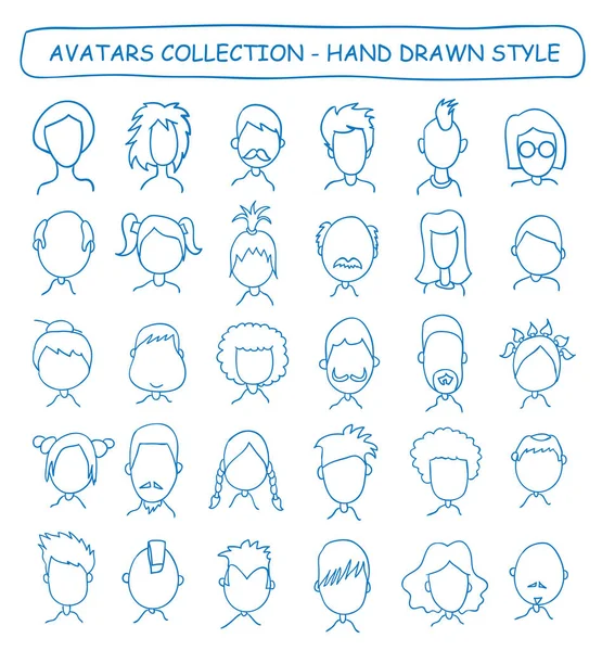 Conjunto de iconos avatar simple, vector . — Vector de stock