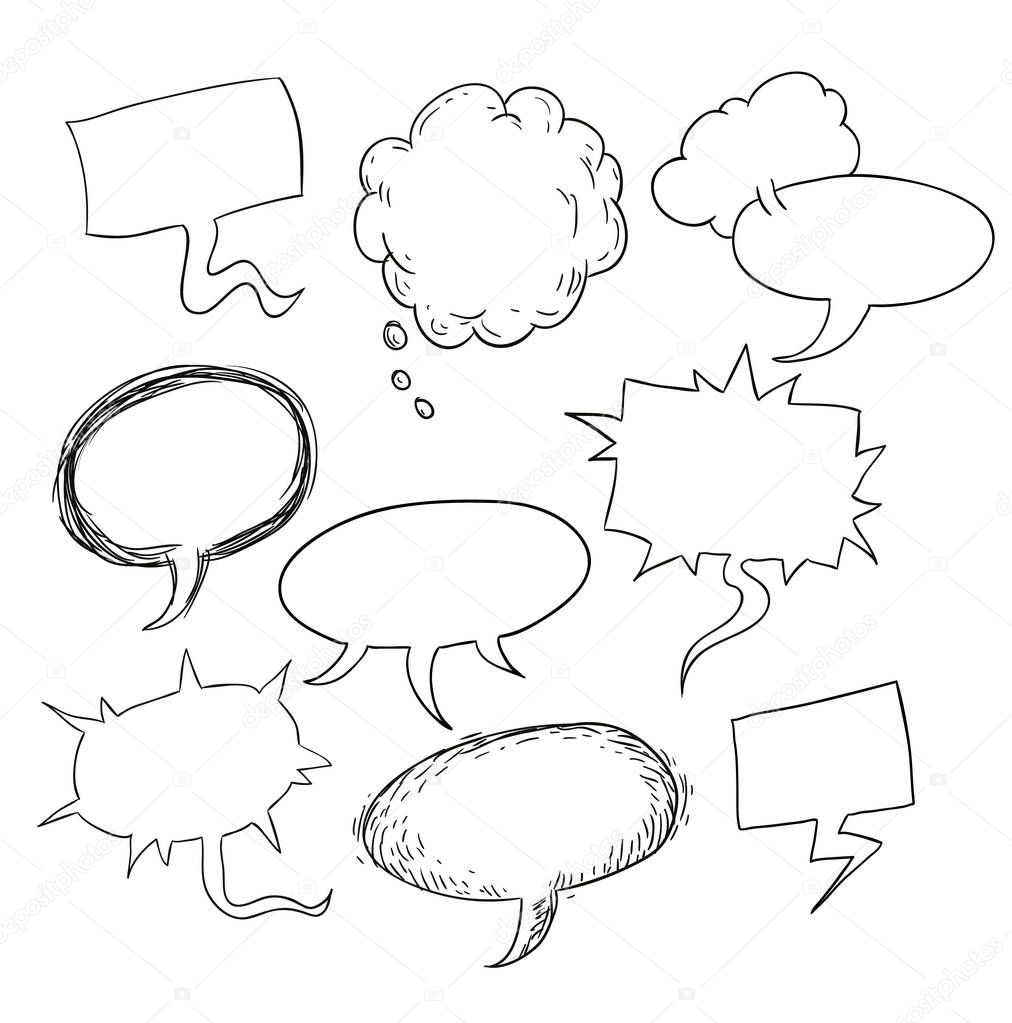 speech bubbles, vector illustration.
