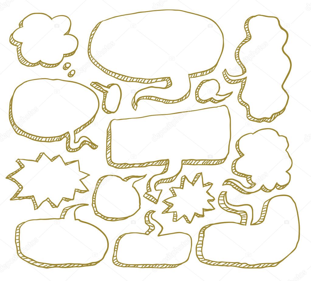 speech bubbles, vector illustration.