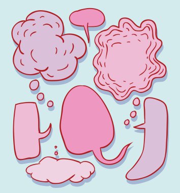 Konuşma baloncukları, vektör illüstrasyonu.