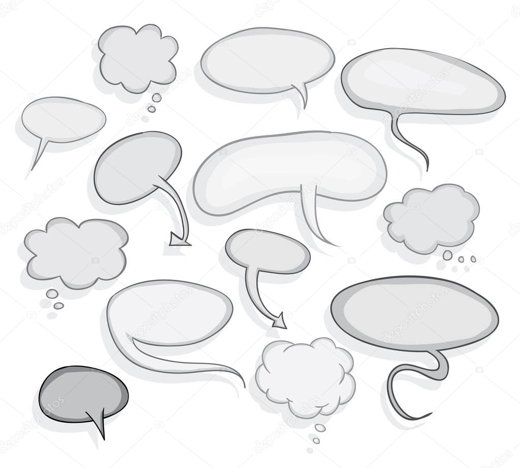 speech bubbles, vector illustration.