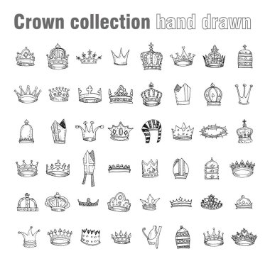 taç toplama, el çizilmiş vektör.