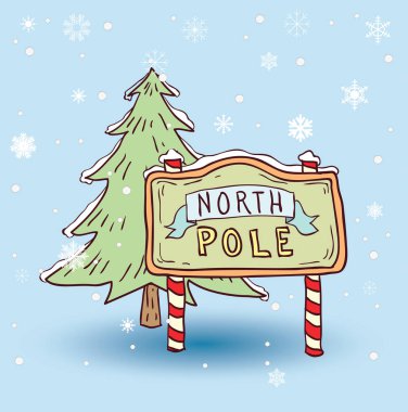 Yılbaşı ağacı. vektör illüstrasyonu.