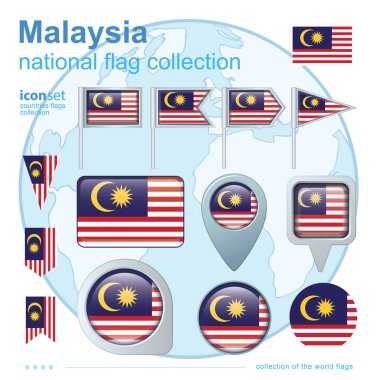 dünya Bayraklar simgesi, vektör illüstrasyon