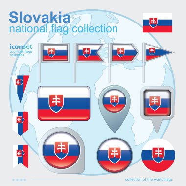 dünya Bayraklar simgesi, vektör illüstrasyon