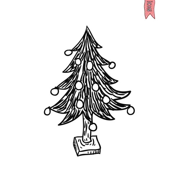 Weihnachtsbaum. Vektorillustration. — Stockvektor