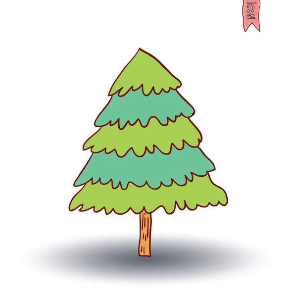 Χριστουγεννιάτικο δέντρο. εικονογράφηση διανύσματος. — Διανυσματικό Αρχείο