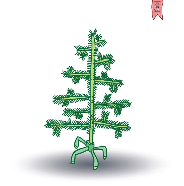 Weihnachtsbaum. Vektorillustration. — Stockvektor