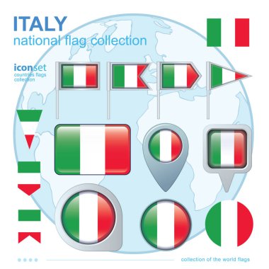 dünya Bayraklar simgesi, vektör illüstrasyon