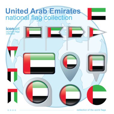 dünya Bayraklar simgesi, vektör illüstrasyon