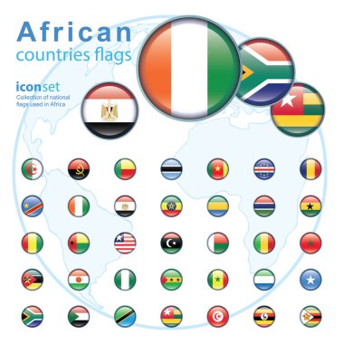 dünya Bayraklar simgesi, vektör illüstrasyon