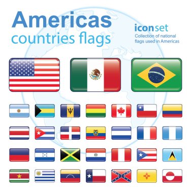 dünya Bayraklar simgesi, vektör illüstrasyon