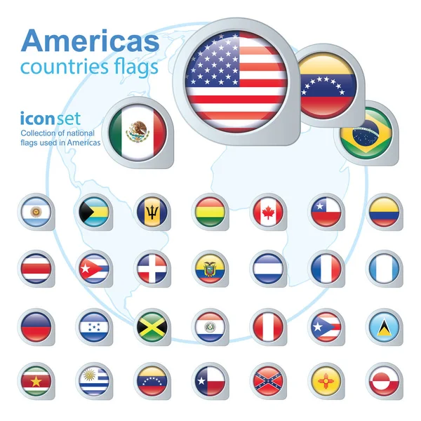 Mundo Ícone de bandeiras, ilustração vetorial —  Vetores de Stock