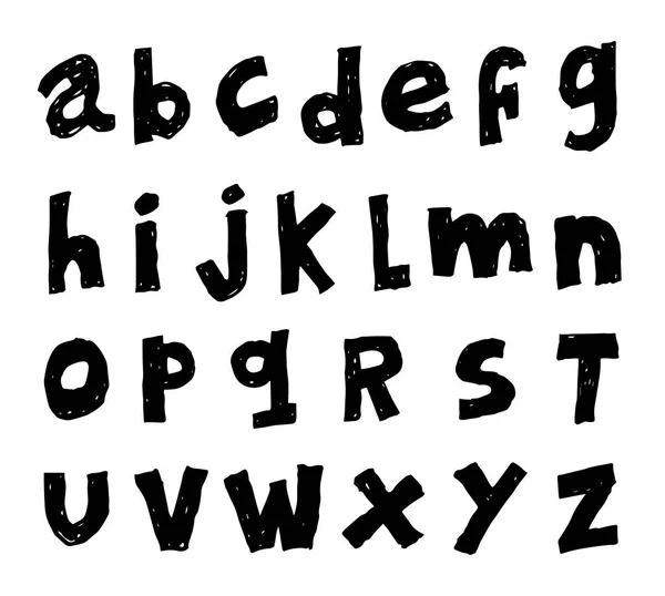 Handgezeichnetes Alphabet. Vektor — Stockvektor