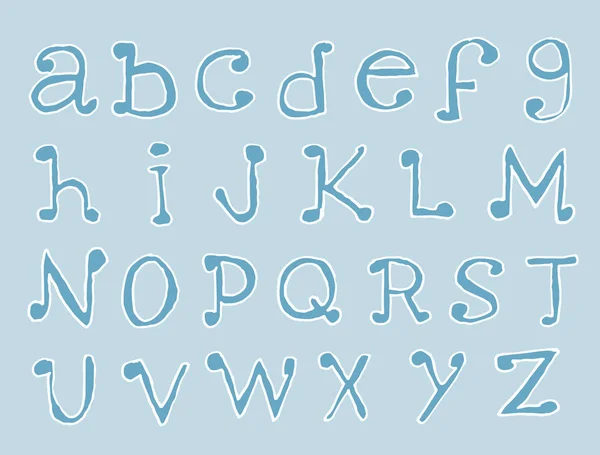 Handgezeichnetes Alphabet. Vektor — Stockvektor