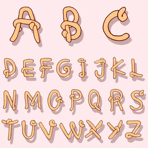 Hand drawn alphabet. vector — Stock Vector
