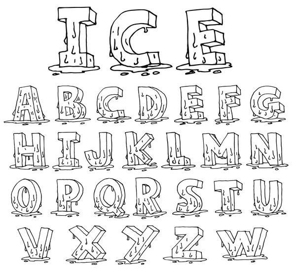 Ручной алфавит. вектор — стоковый вектор