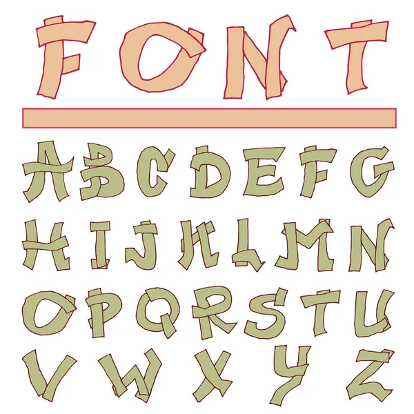 Alfabeto dibujado a mano. vector — Archivo Imágenes Vectoriales