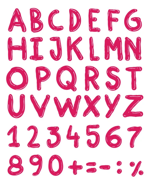 Hand drawn alphabet. vector — Stock Vector