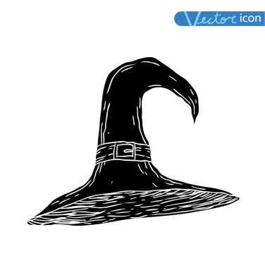  cadı simgesi. vektör illüstrasyon.