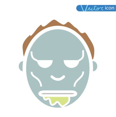 Zombi çizgi film karakter seti, vektör illüstrasyonu.