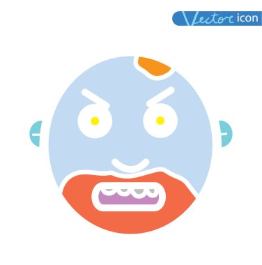 Zombi çizgi film karakter seti, vektör illüstrasyonu.