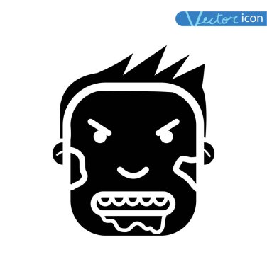 Zombi çizgi film karakter seti, vektör illüstrasyonu.