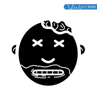 Zombi çizgi film karakter seti, vektör illüstrasyonu.