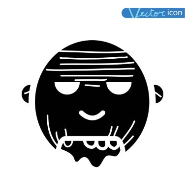 Zombi çizgi film karakter seti, vektör illüstrasyonu.