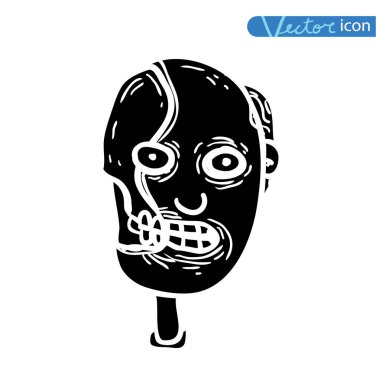 Zombi çizgi film karakter seti, vektör illüstrasyonu.