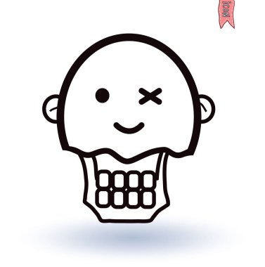 Zombi çizgi film karakter seti, vektör illüstrasyonu.