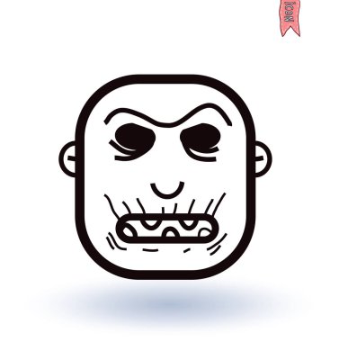 Zombi çizgi film karakter seti, vektör illüstrasyonu.