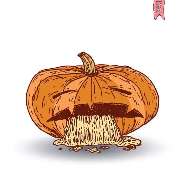 Jack o linterna calabaza de halloween. Ilustración vectorial — Vector de stock