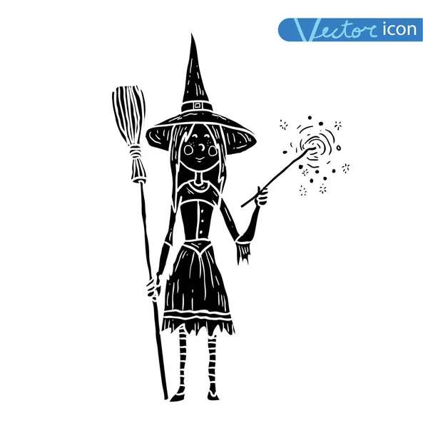 Witch icon. vector illustration. — Stock Vector