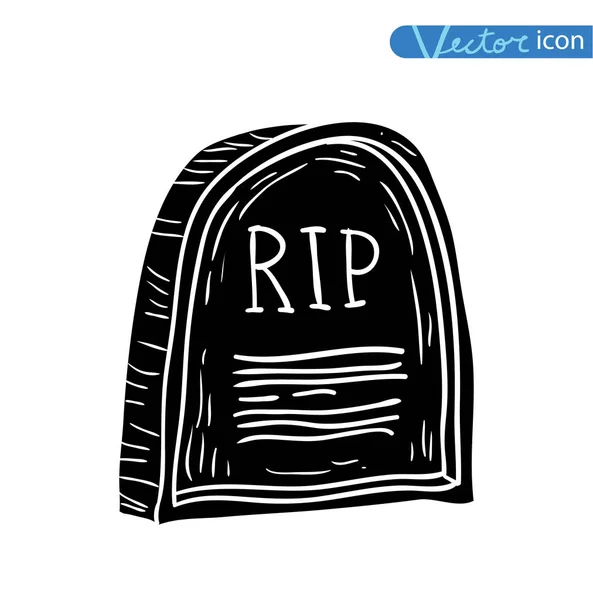 Icône d'Halloween en pierre tombale. illustration vectorielle . — Image vectorielle