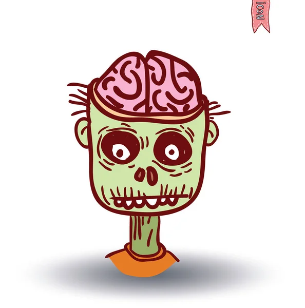 Zombie Cartoon Zeichensatz, Vektorillustration. — Stockvektor