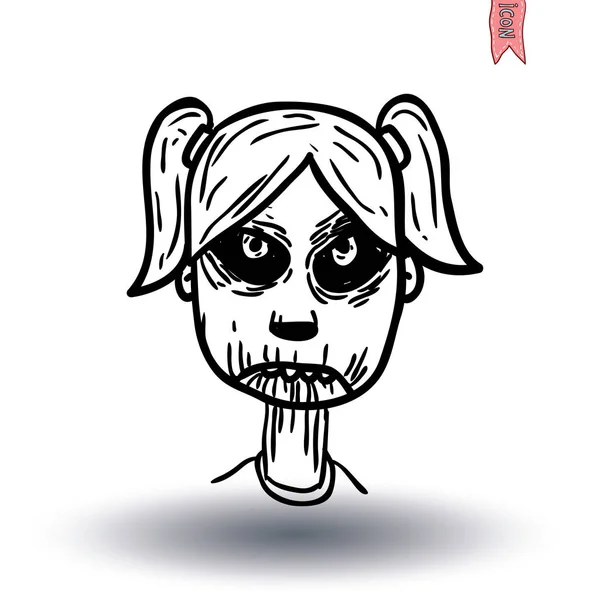 Zombie tekenfilm karakter set, vector illustratie. — Stockvector