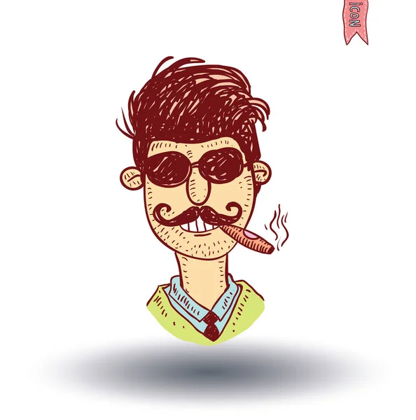 Gaya hipster, gambar tangan ilustrasi . - Stok Vektor