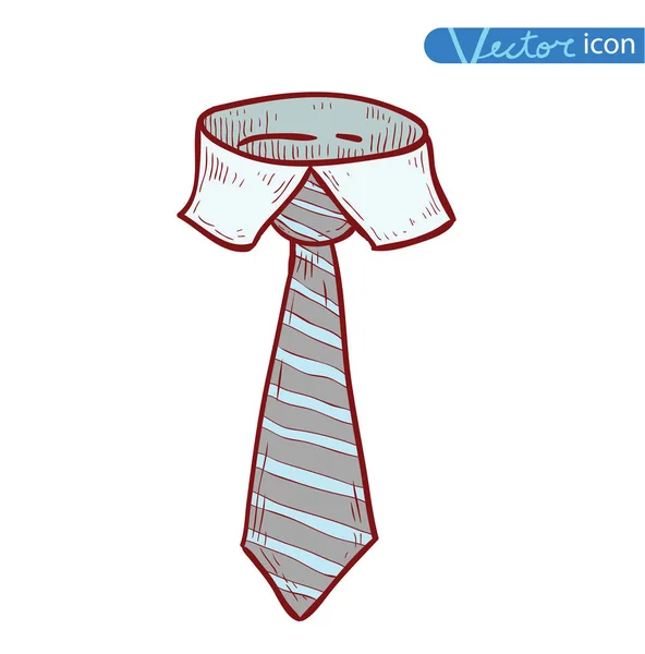 Krawatten und Fliege Vektor Icon Illustration. — Stockvektor